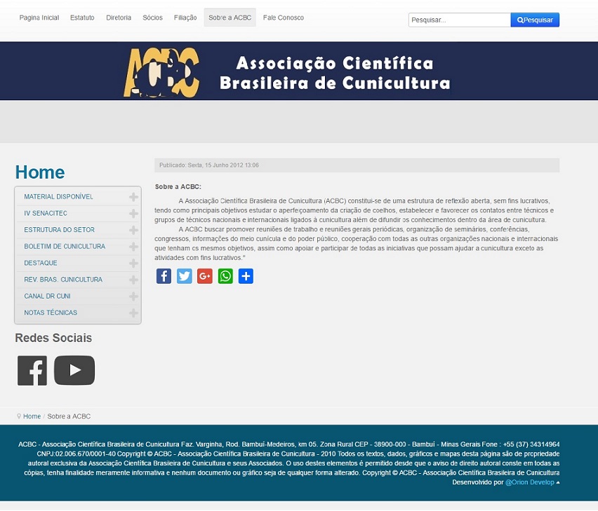 ACBC - Associação Brasileira de Cunicultura